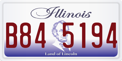 IL license plate B845194