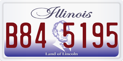 IL license plate B845195