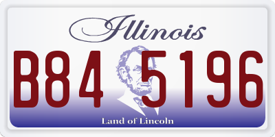 IL license plate B845196