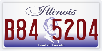 IL license plate B845204