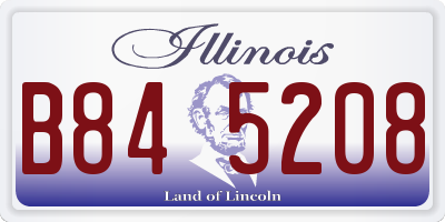 IL license plate B845208