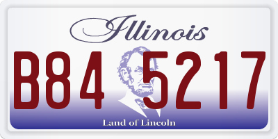 IL license plate B845217
