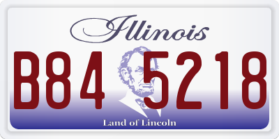 IL license plate B845218