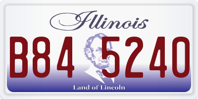 IL license plate B845240