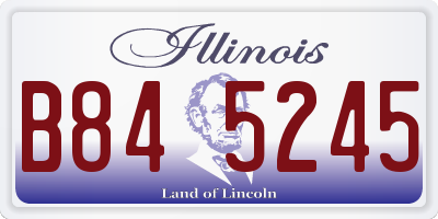 IL license plate B845245