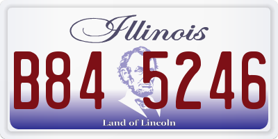 IL license plate B845246
