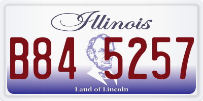 IL license plate B845257