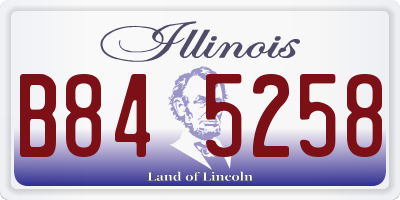 IL license plate B845258