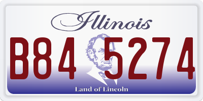 IL license plate B845274