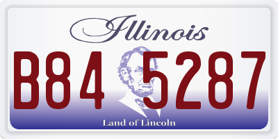 IL license plate B845287