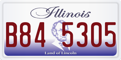 IL license plate B845305