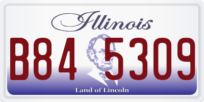 IL license plate B845309