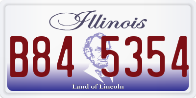 IL license plate B845354