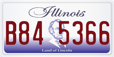 IL license plate B845366