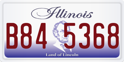 IL license plate B845368