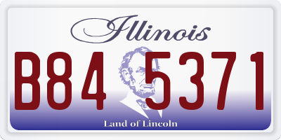 IL license plate B845371