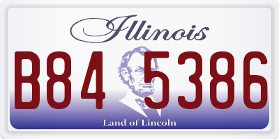 IL license plate B845386