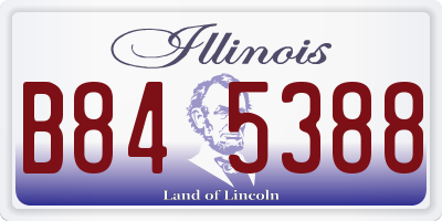 IL license plate B845388