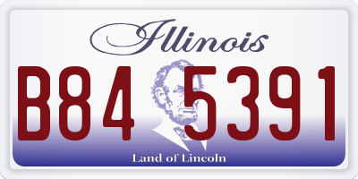 IL license plate B845391