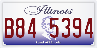 IL license plate B845394
