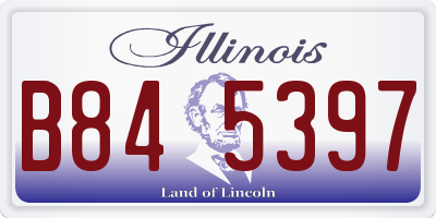 IL license plate B845397