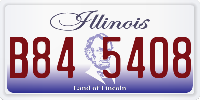 IL license plate B845408