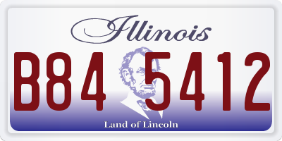 IL license plate B845412