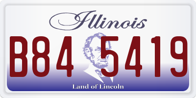 IL license plate B845419