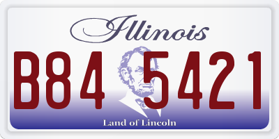 IL license plate B845421