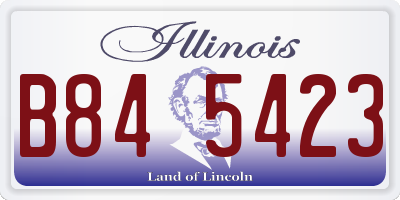 IL license plate B845423