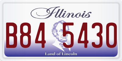 IL license plate B845430