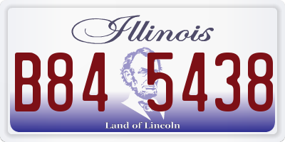 IL license plate B845438