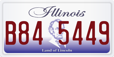 IL license plate B845449