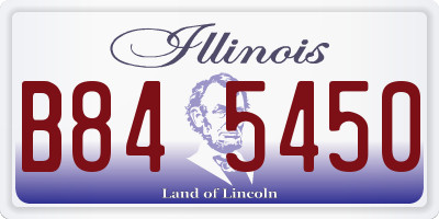 IL license plate B845450