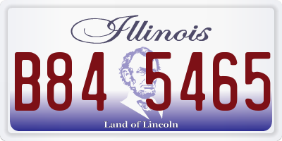 IL license plate B845465