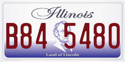 IL license plate B845480