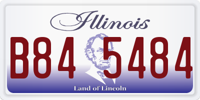 IL license plate B845484