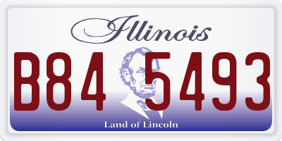 IL license plate B845493