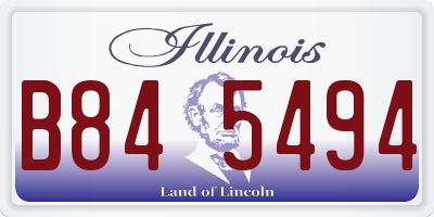 IL license plate B845494