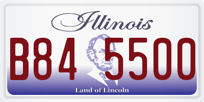 IL license plate B845500