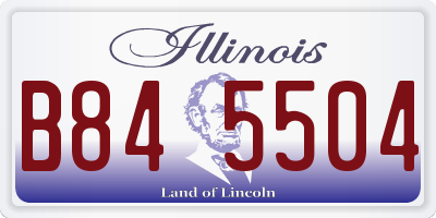 IL license plate B845504