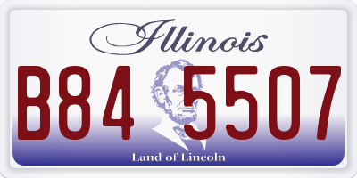 IL license plate B845507