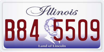 IL license plate B845509