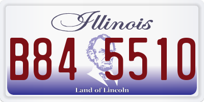 IL license plate B845510