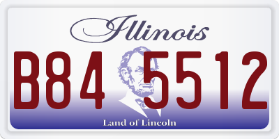 IL license plate B845512