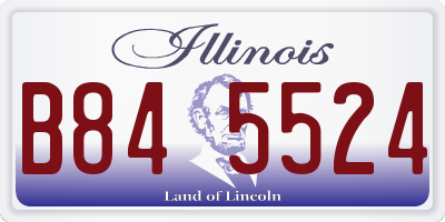 IL license plate B845524
