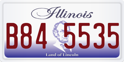 IL license plate B845535