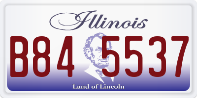 IL license plate B845537