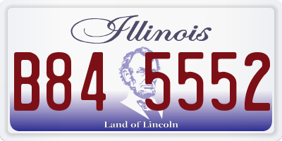 IL license plate B845552