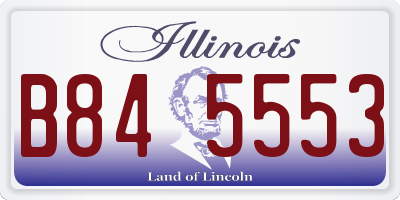 IL license plate B845553